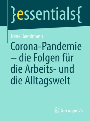 cover image of Corona-Pandemie – die Folgen für die Arbeits- und die Alltagswelt